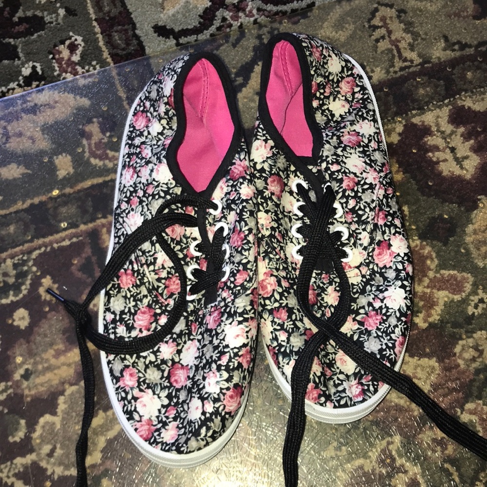 Faded Glory Flowery Shoes